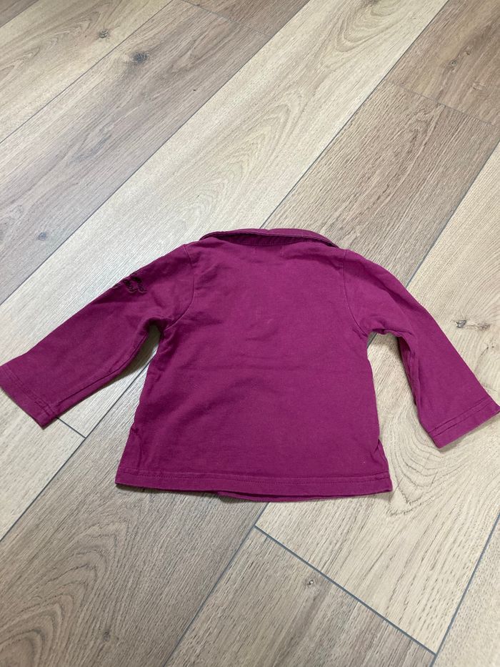 Polo manches longues fuchsia - photo numéro 2