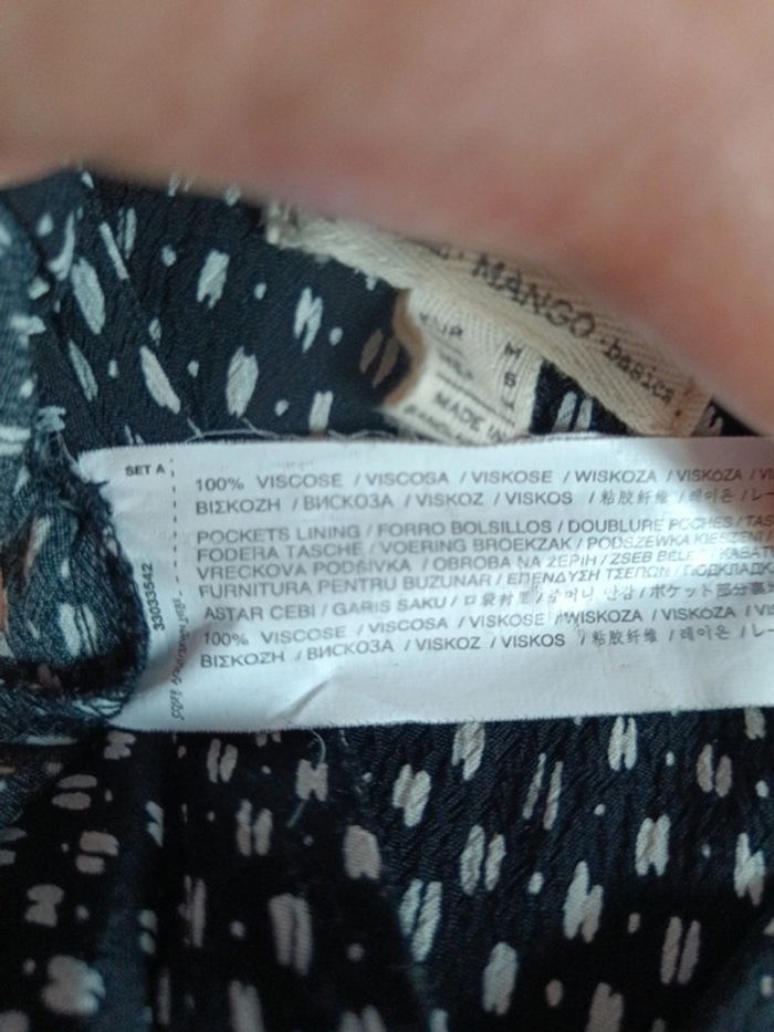 Robe Mango marine écru à motifs T.M(38) - photo numéro 11