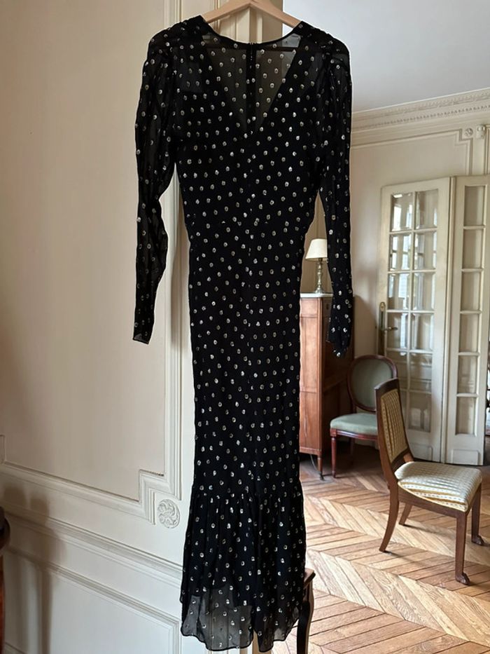 Robe longue Sandro noir/doré taille S - photo numéro 3