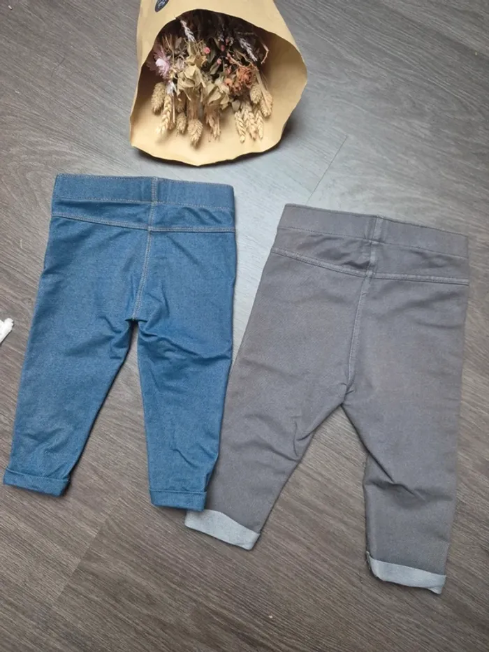 Lot de 2 jeggings kiabi 12 mois - photo numéro 6