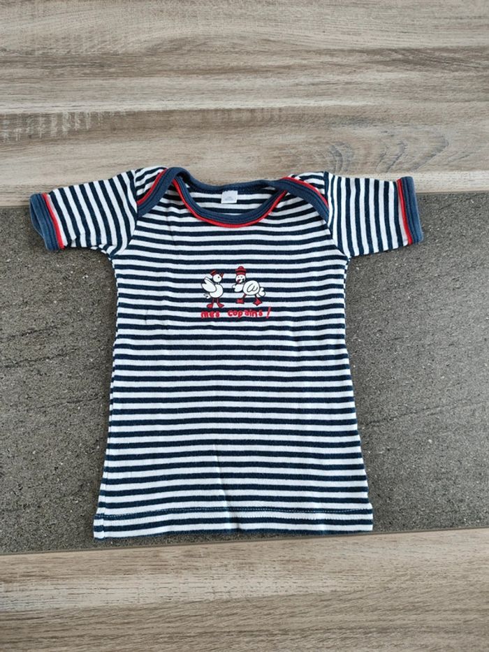 T-shirt marinière "mes copains"