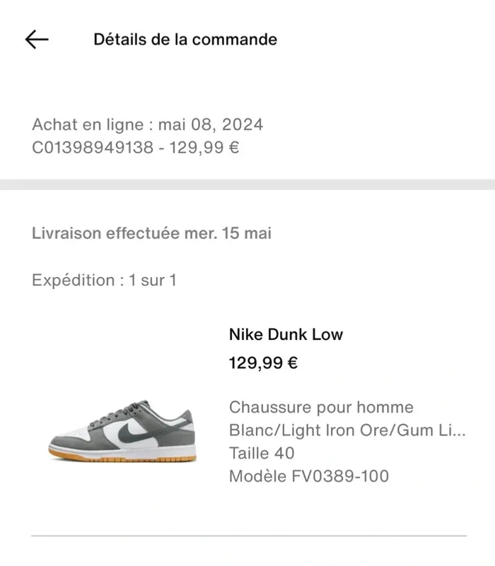 Baskets Nike Dunk Low pointure 40 - photo numéro 9