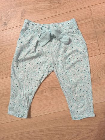 Pantalon fille fluide Obaïbi bleu ciel - Taille 18 mois 80cm