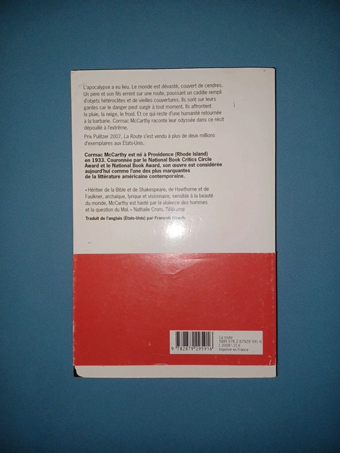 Livre la route cornac MC carthy prix pulitzer acheté 21 € - photo numéro 2