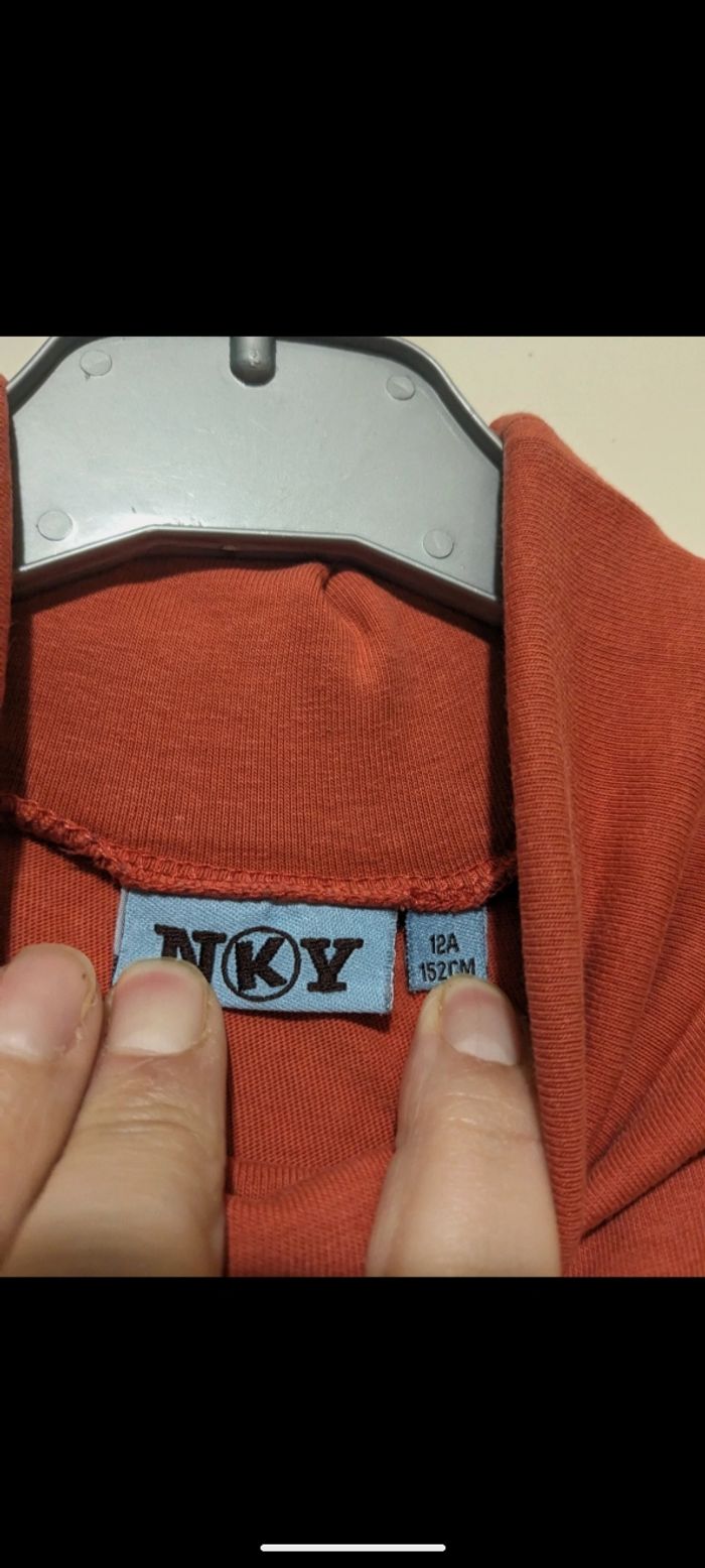 Pull col roulé  NKY corail imprimé. Taille 12 ans - photo numéro 4