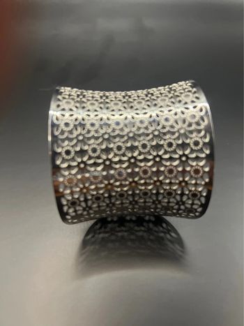 Manchette métal argentée