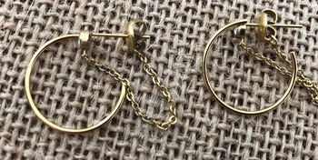 Anneaux dorés chaînette