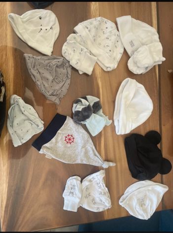 Ensemble bonnet/ moufles