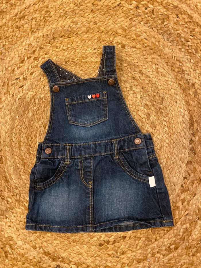 Salopette jean fille 6 mois Kiabi