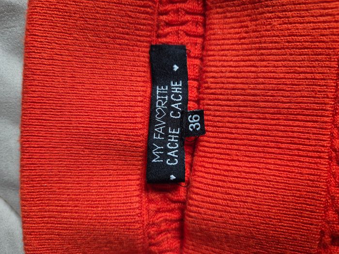 Jupe Hiver rouge oranger Cache-cache T 36   5.00€ - photo numéro 2
