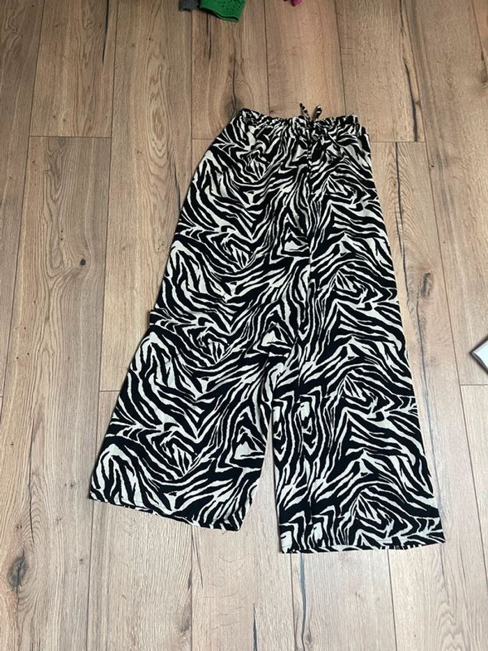 pantalon ample zèbre
