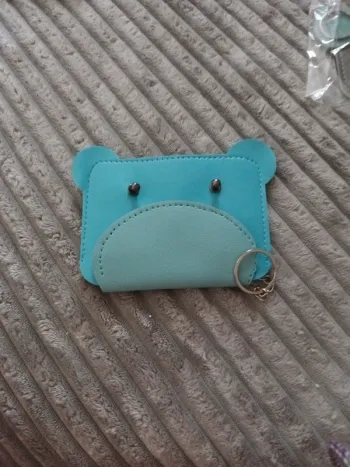 Porte monnaie bleu ourson