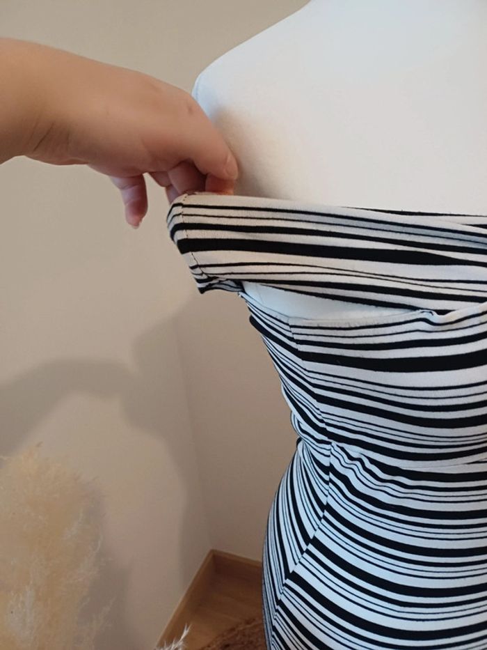 Robe rayée moulante Coolcat taille M 38 - photo numéro 4