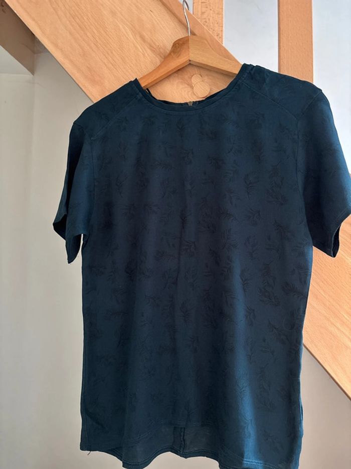 T shirt vert foncé Zara