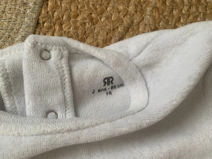 Lot 2 pyjama velours blanc rose biche La Redoute 2 ans - photo numéro 6