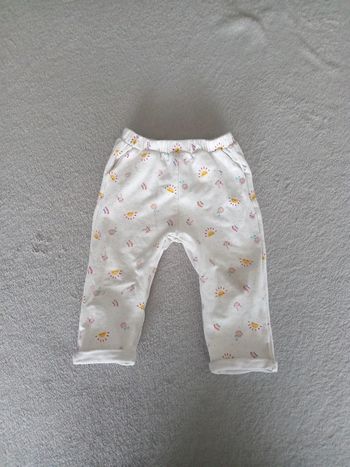 Pantalon blanc a motif 9 mois