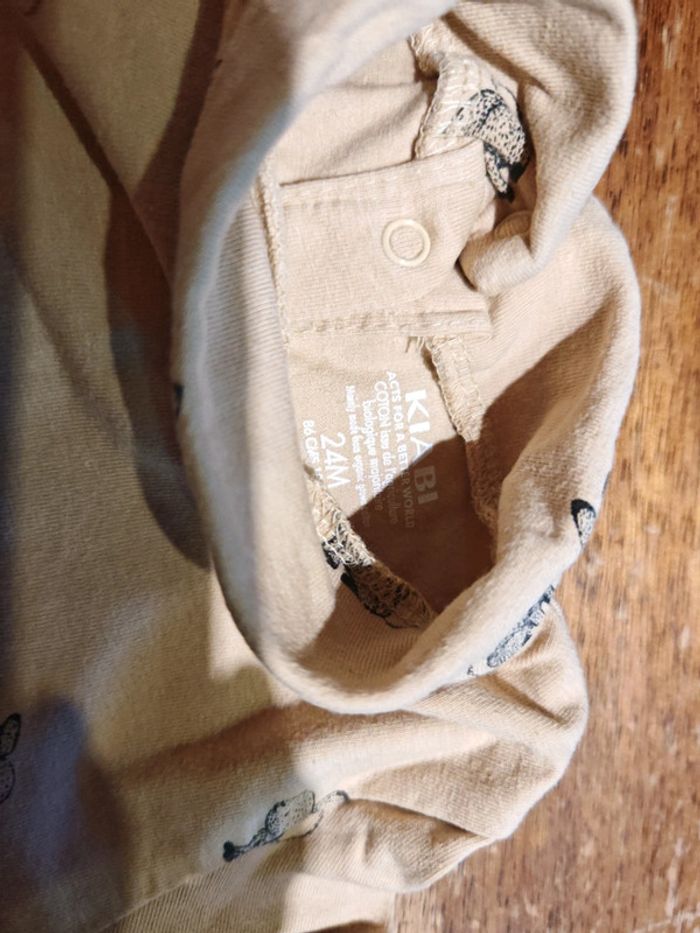 T shirt manches longues beige avec lapin - taille 24 mois - Kiabi - photo numéro 3