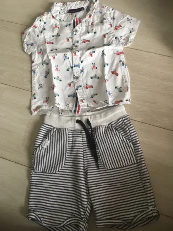 Ensemble short chemisette 18 mois sergent major