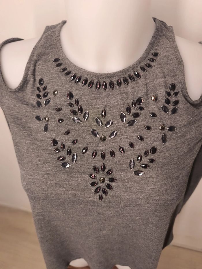 Pull Hollister Femme Taille S Gris - photo numéro 3
