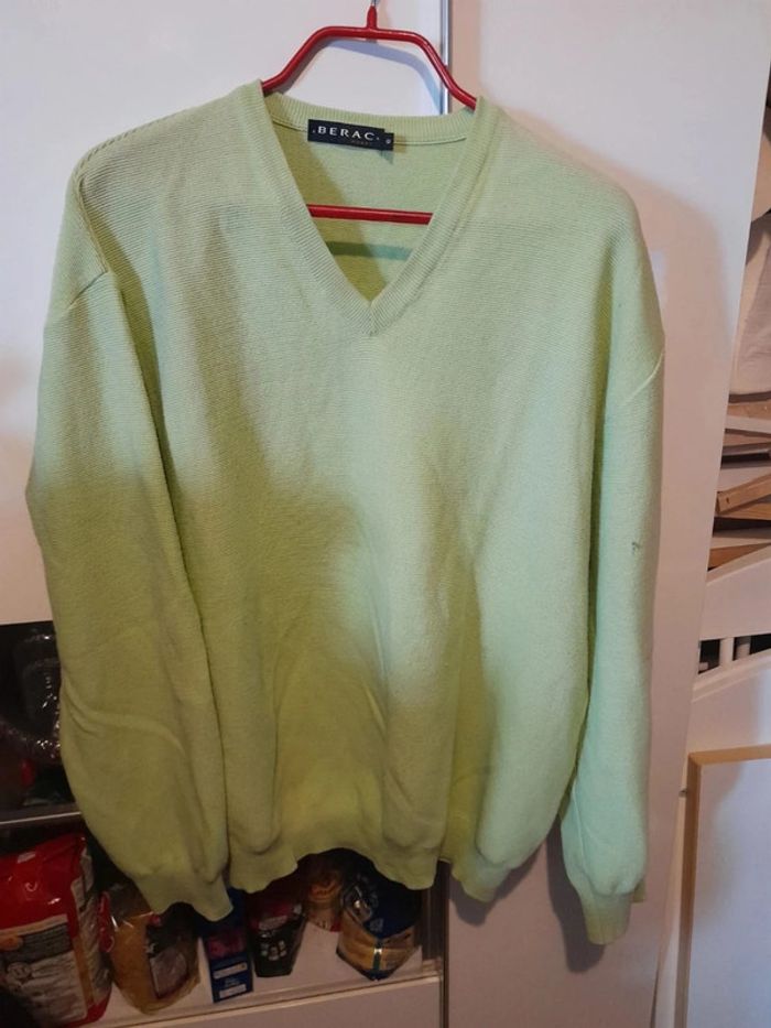Pull vert pomme