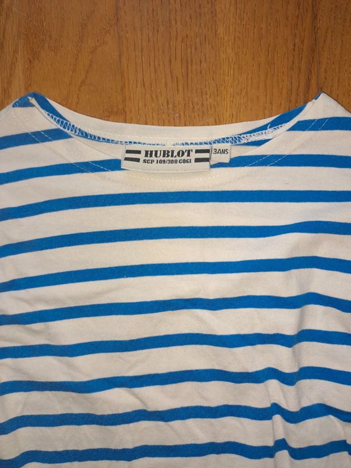 Tee-shirt marinière hublot taille 3 ans - photo numéro 3