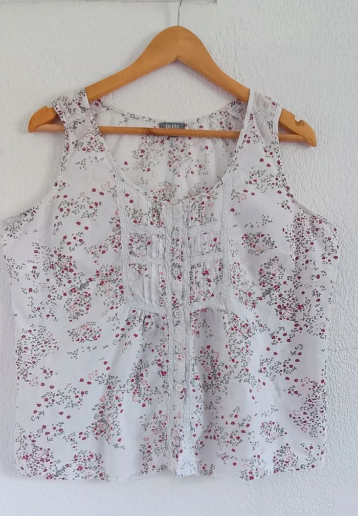 Débardeur "Bleu bonheur" taille 44
