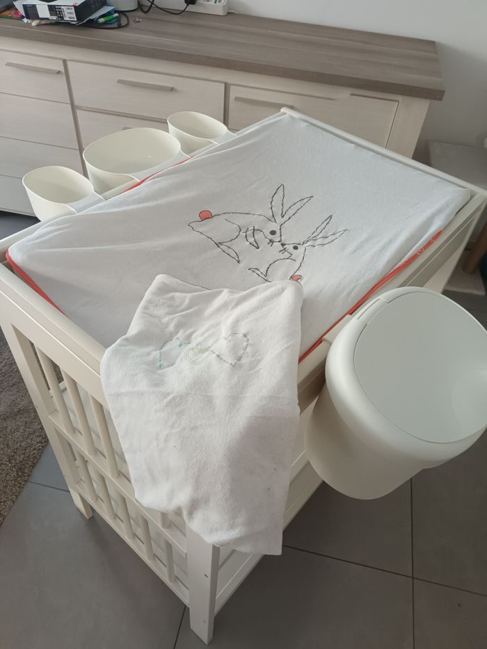 Table à langer IKEA Gulliver en bois blanc