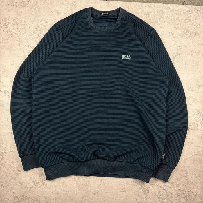 Pull Hugo Boss rétro vintage - Triple bleu marine - photo numéro 3