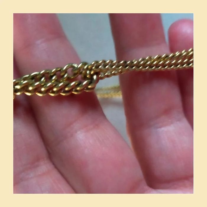 Bracelet vintage doré triple rangs - photo numéro 8