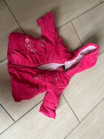 Manteau fille velour 6 mois