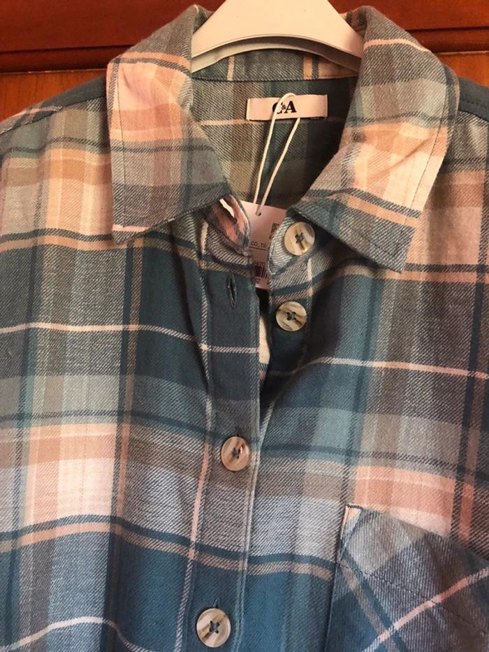 Chemise à carreaux neuve 42 C&A - photo numéro 2