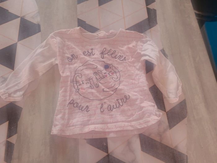 Haut manches longues 9 mois fille dpam