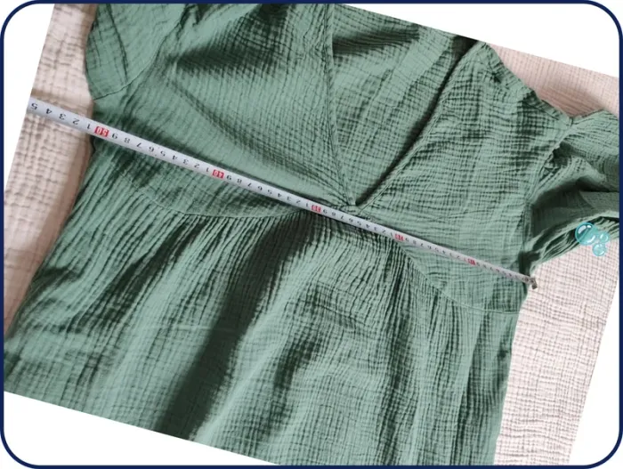 Robe verte / gaz de coton / S - photo numéro 9