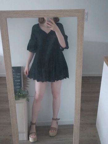 🍁Mode vacances le 7 août 🍁🌸Robe noir a volant🌸
