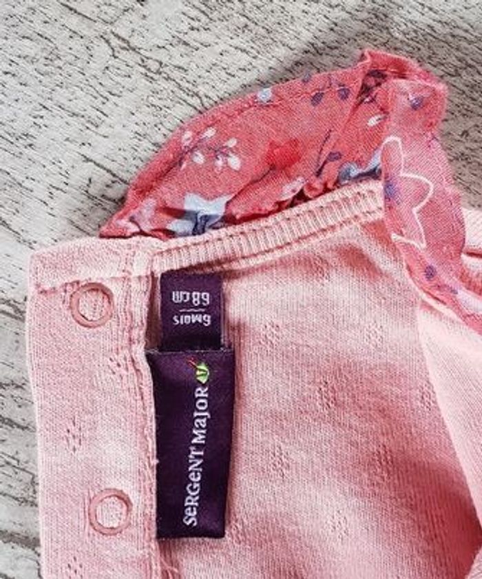 Body fille 6 mois rose Sergent Majo - photo numéro 4