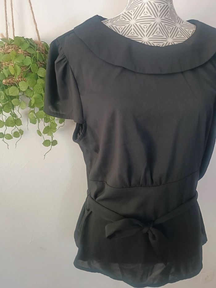 🌸 Joli haut noir taille XL - photo numéro 2
