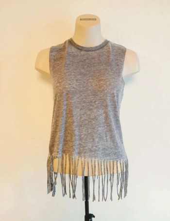 Débardeur gris à franges 🩶