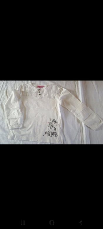 T-shirt blanc et argenté 6 ans