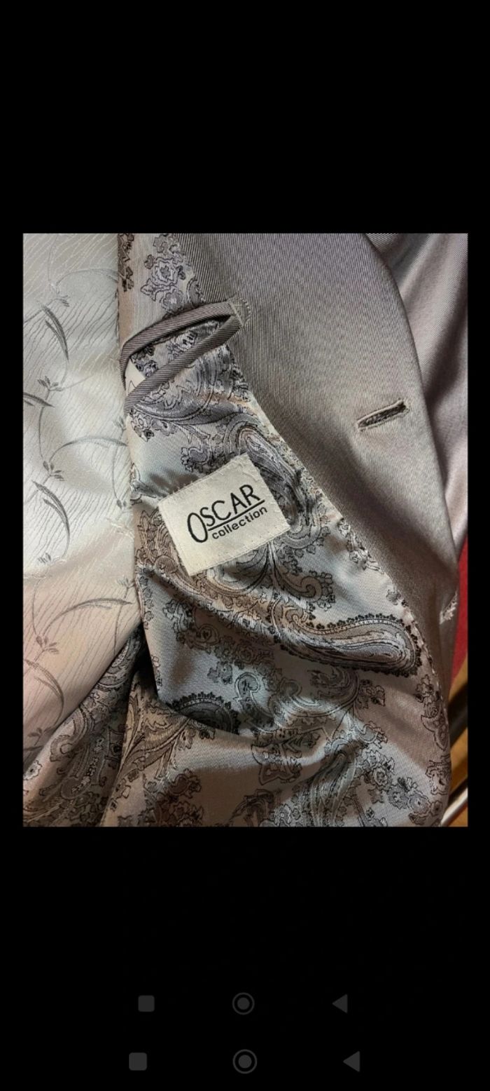 Beau costume de la marque Oscar couleur argent. - photo numéro 8