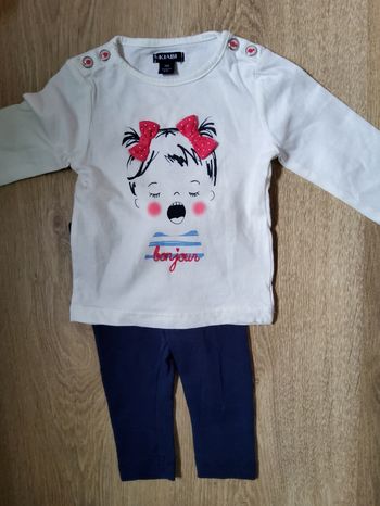 Ensemble leggings t-shirt fille 3mois