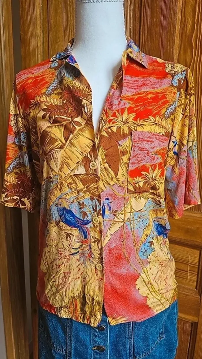 Chemise vintage Made in France colorée - photo numéro 2