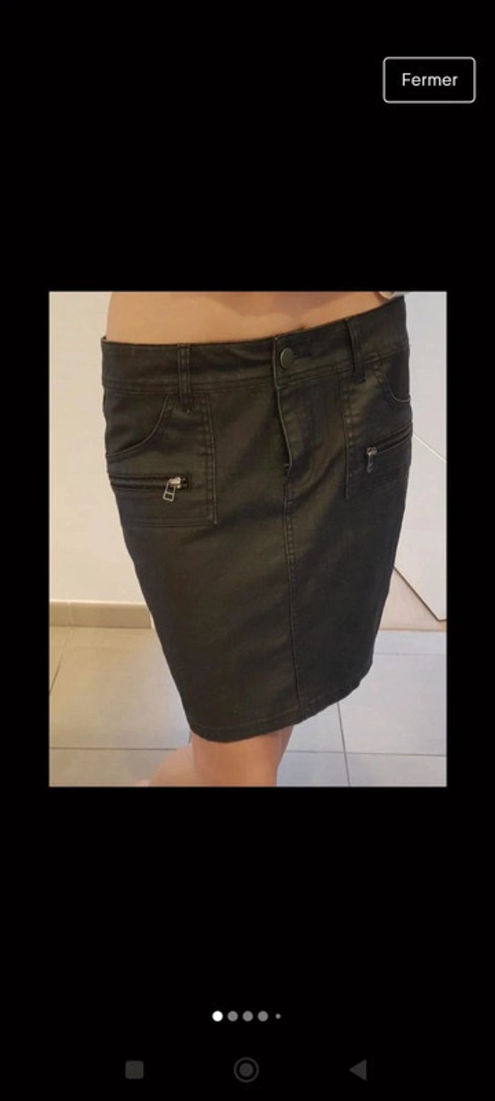 🍁JUPE jean huilé