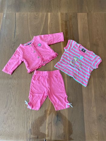 Ensemble printemps été 3 pièces fille 3 mois