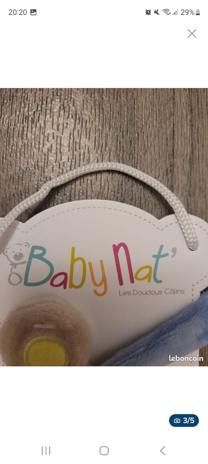 Doudou attache-sucette Doudou&Compagnie🎀 - photo numéro 3