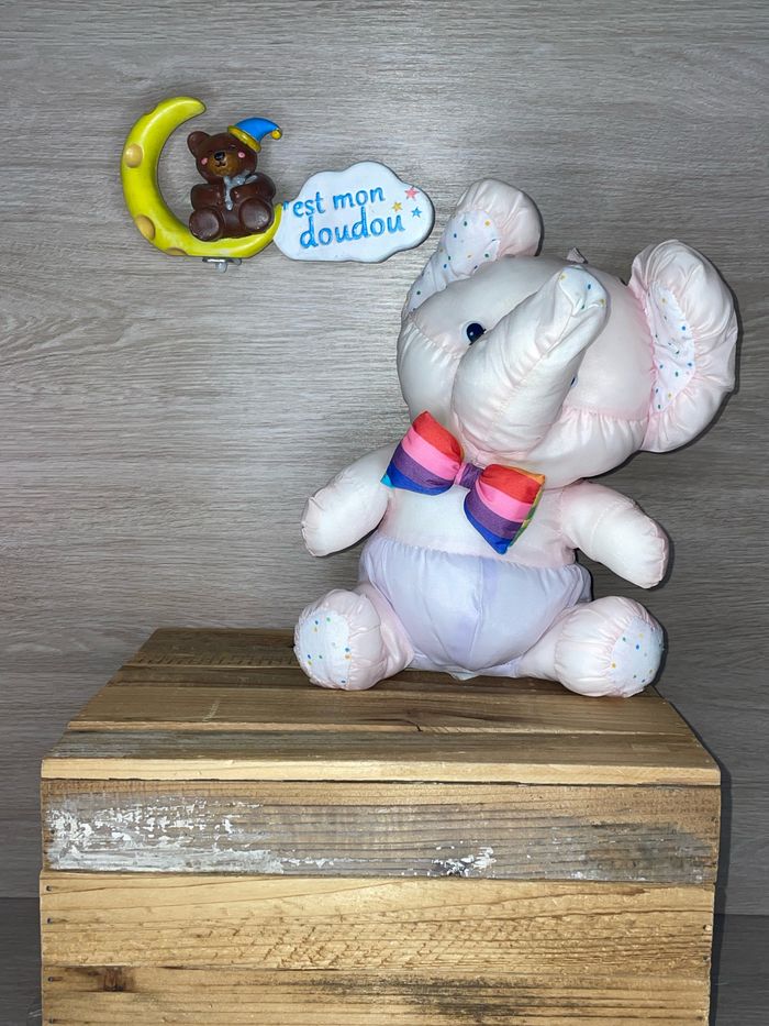 BKN29 doudou éléphant 🐘 en toile