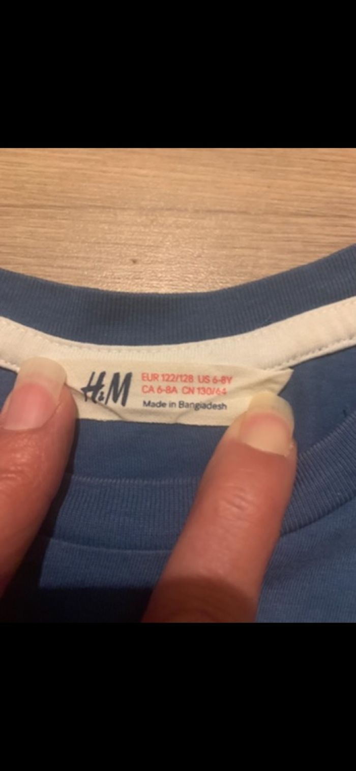 Ensemble été garçon bleu short et tee shirt 6/8ans marque H&M - photo numéro 5