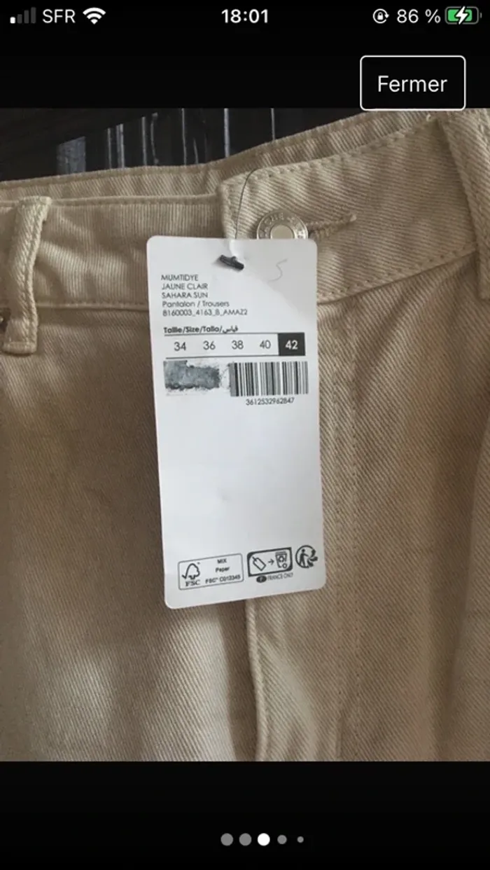 Magnifique jeans en 42 de marque Cache cache avec étiquettes - photo numéro 2