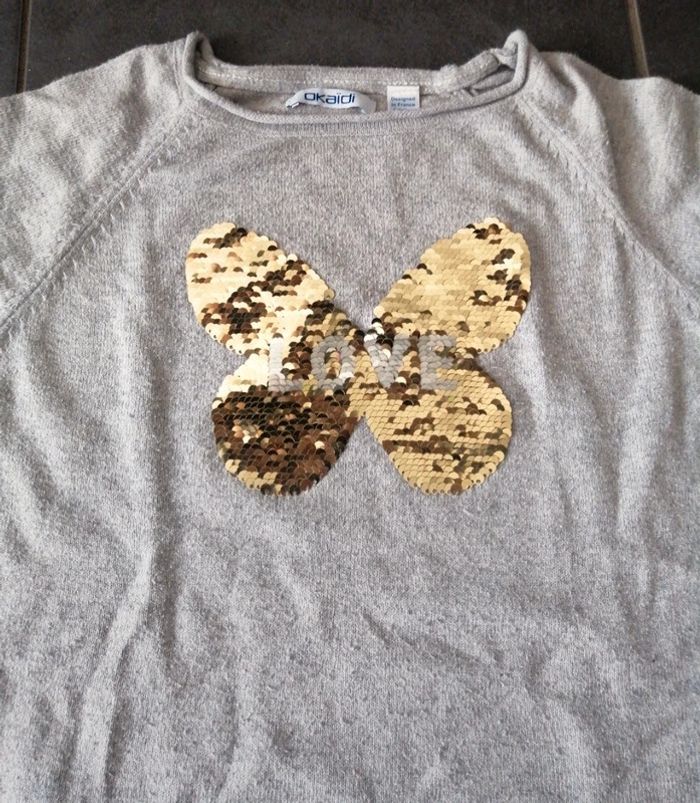 Tee-shirt manche longue pull 8 ans okaidi - photo numéro 2