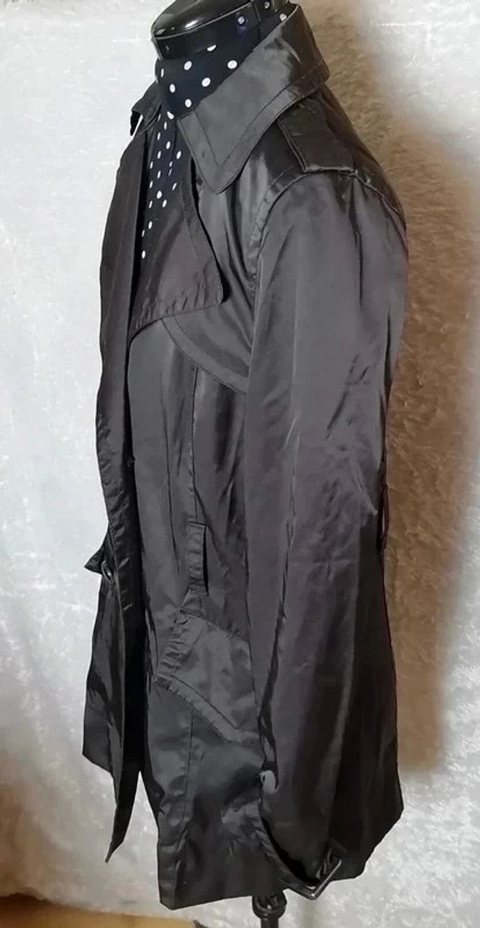 Trench noir ceinture rouge Mango Suit - photo numéro 11