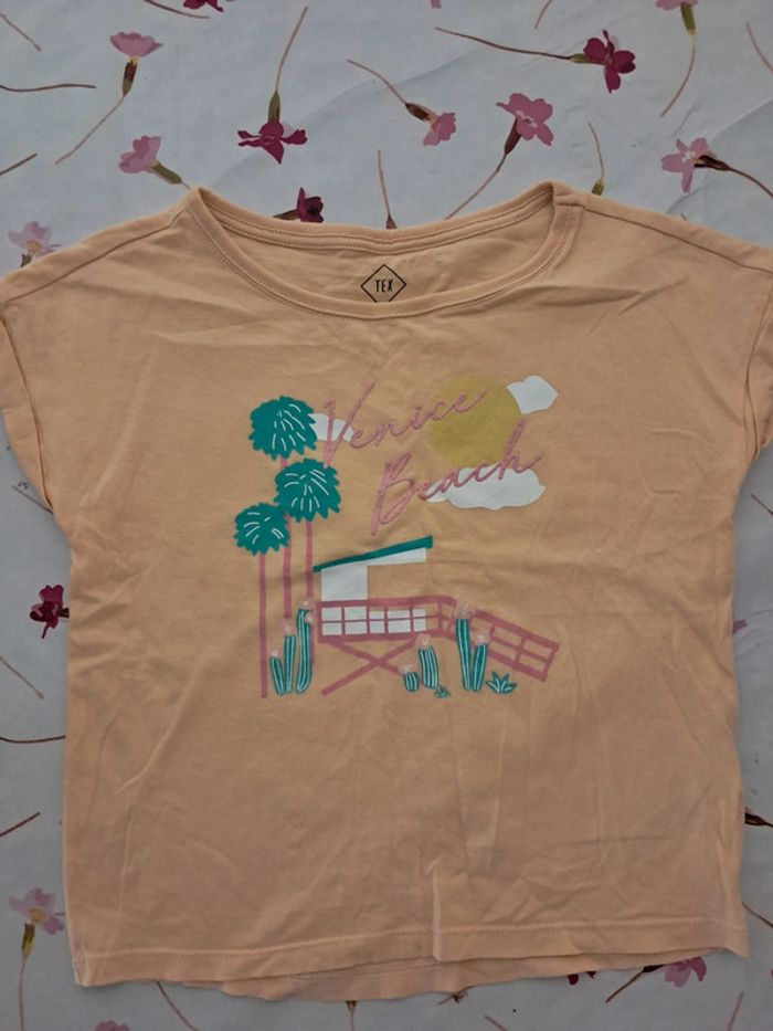 Lot 5 beaux tee-shirt/débardeurs dont 2 neufs - 10A - Tex, orchestra, Gemo, Peppert's 🏷 - photo numéro 2